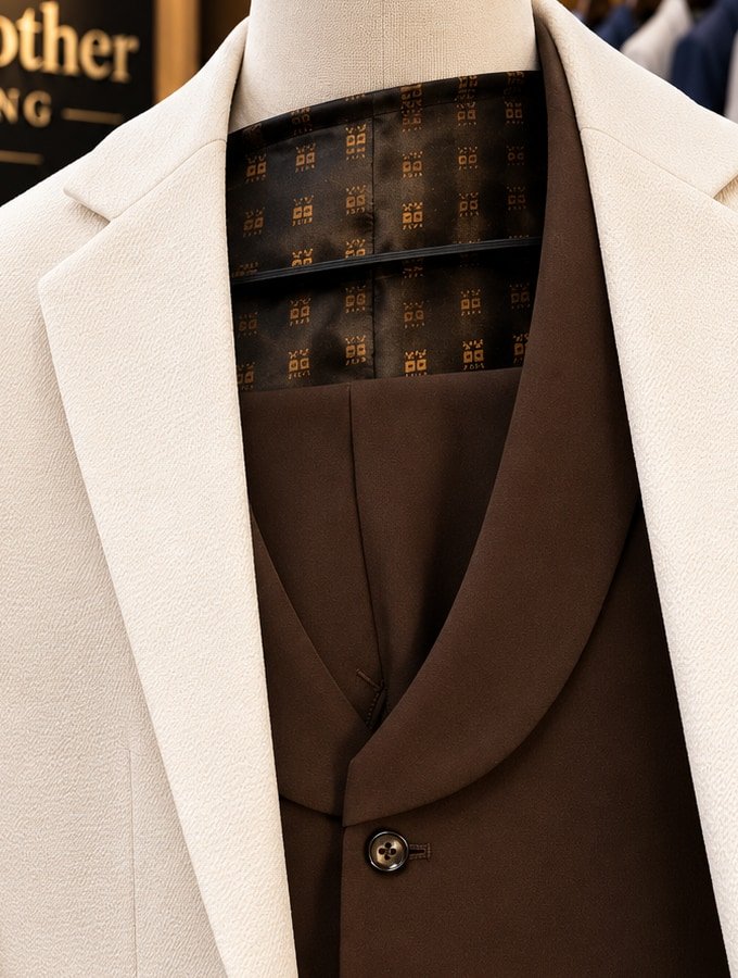 Brown horseshoe waistcoat